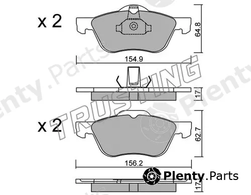 Trusting 505.0 — Brake Pad Set, disc brake
