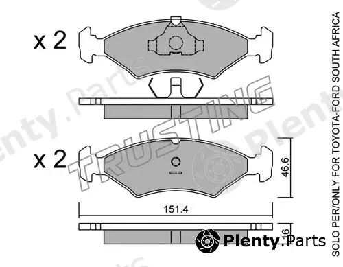 Trusting 031.2 — Brake Pad Set, disc brake