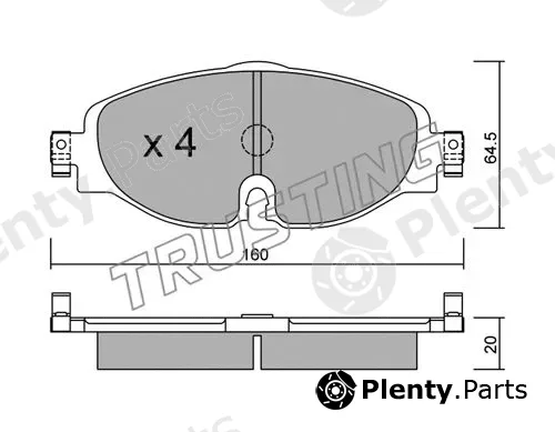 Trusting 966.0 — Brake Pad Set, disc brake