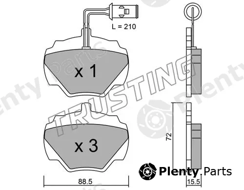 Trusting 362.1 — Brake Pad Set, disc brake