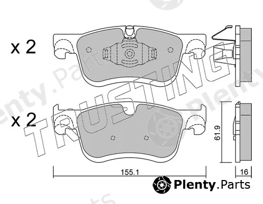 Trusting 1349.0 — Brake Pad Set, disc brake