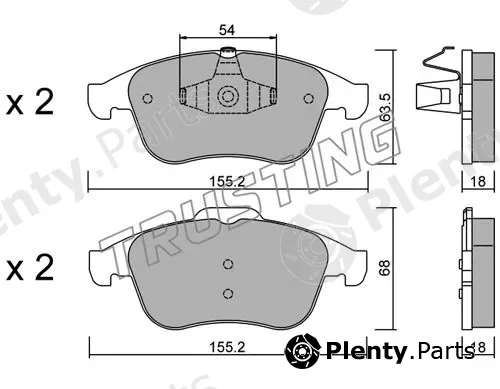 Trusting 819.2 — Brake Pad Set, disc brake
