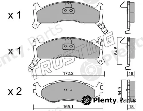 Trusting 730.0 — Brake Pad Set, disc brake