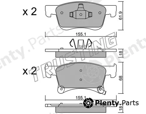 Trusting 1059.0 — Brake Pad Set, disc brake