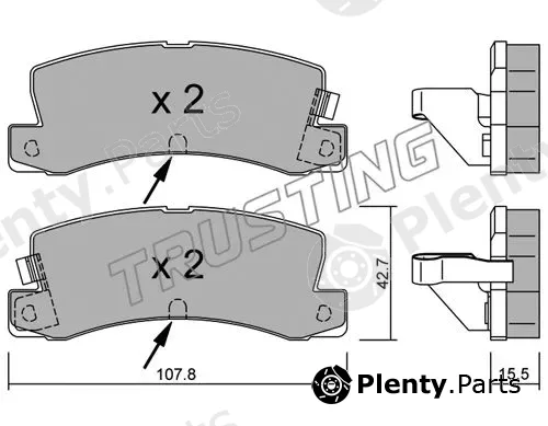 Trusting 164.2 — Brake Pad Set, disc brake