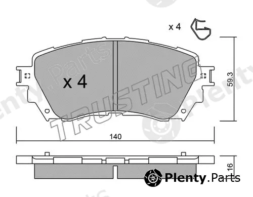 Trusting 1010.0 — Brake Pad Set, disc brake
