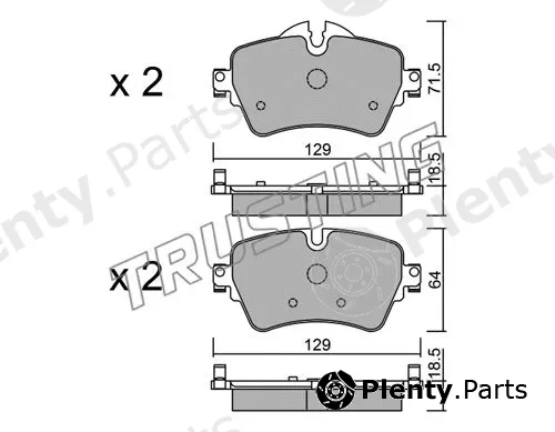 Trusting 1037.0 — Brake Pad Set, disc brake