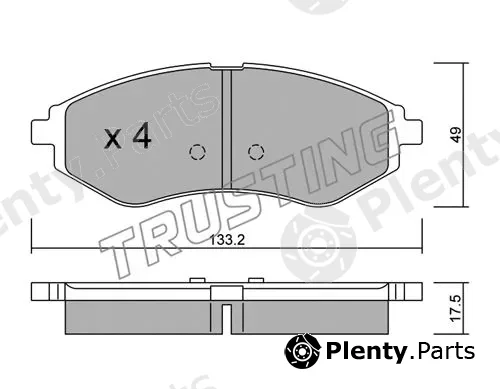 Trusting 524.0 — Brake Pad Set, disc brake