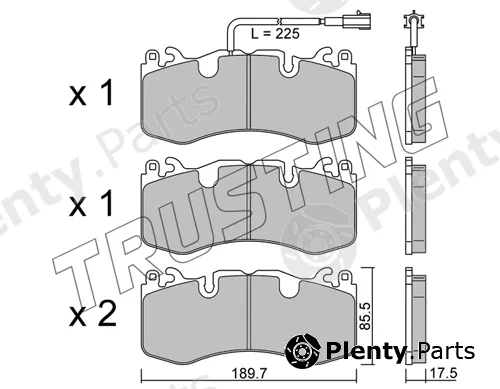 Trusting 1202.0 — Brake Pad Set, disc brake