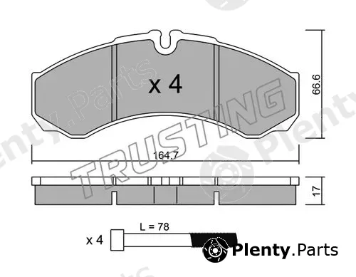 Trusting 221.3 — Brake Pad Set, disc brake