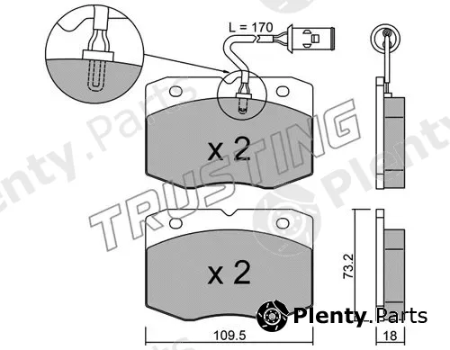 Trusting 141.0 — Brake Pad Set, disc brake