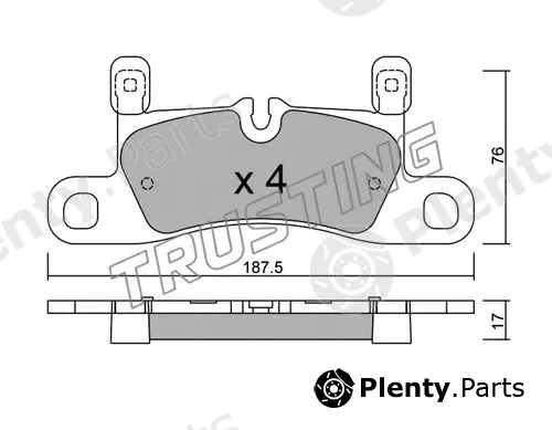 Trusting 974.3 — Brake Pad Set, disc brake