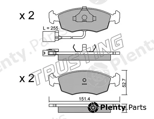Trusting 096.1 — Brake Pad Set, disc brake