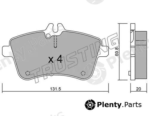 Trusting 663.0 — Brake Pad Set, disc brake