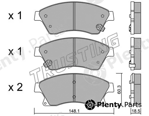 Trusting 855.0 — Brake Pad Set, disc brake