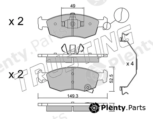 Trusting 283.6 — Brake Pad Set, disc brake