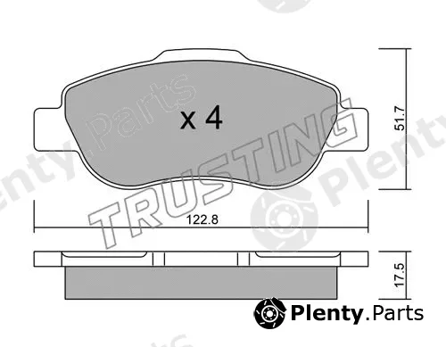 Trusting 654.0 — Brake Pad Set, disc brake