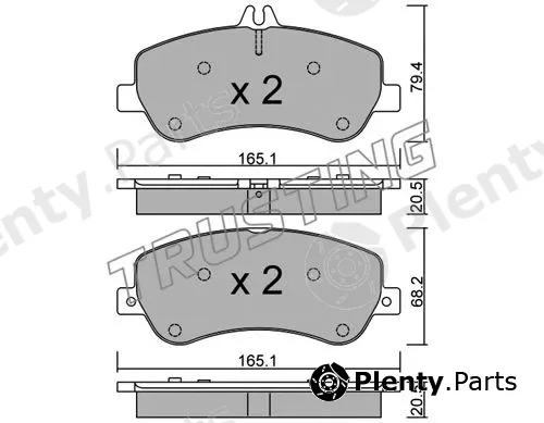 Trusting 841.0 — Brake Pad Set, disc brake