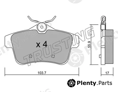 Trusting 872.0 — Brake Pad Set, disc brake