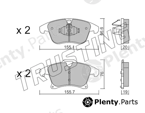 Trusting 1063.1 — Brake Pad Set, disc brake