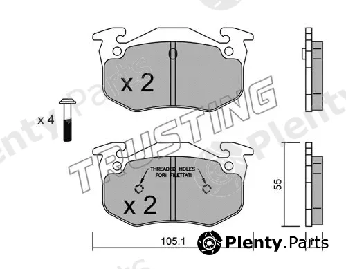 Trusting 040.1 — Brake Pad Set, disc brake