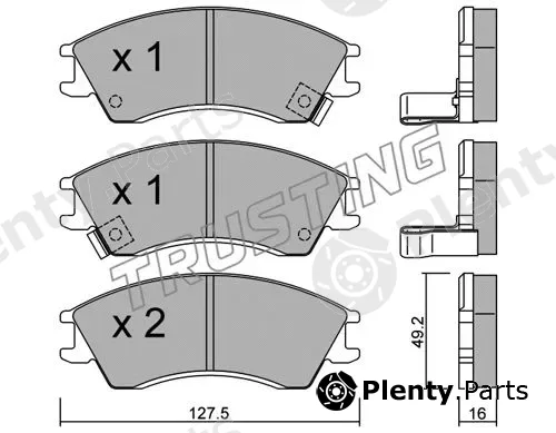 Trusting 163.0 — Brake Pad Set, disc brake