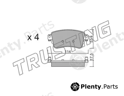 Trusting 1108.0 — Brake Pad Set, disc brake