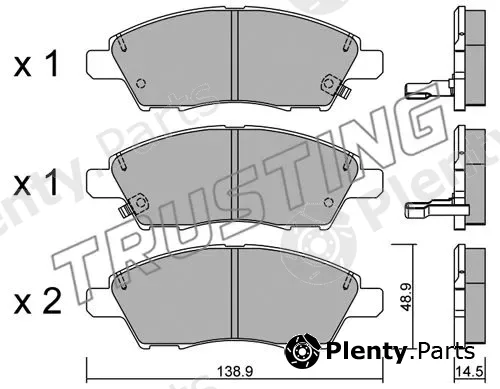 Trusting 1079.0 — Brake Pad Set, disc brake