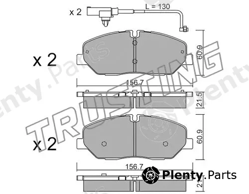 Trusting 1094.1 — Brake Pad Set, disc brake