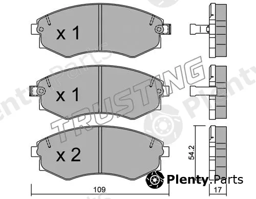Trusting 195.1 — Brake Pad Set, disc brake