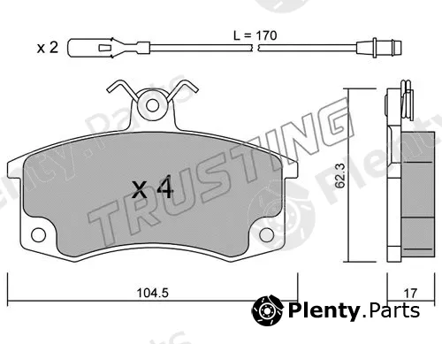 Trusting 064.1 — Brake Pad Set, disc brake