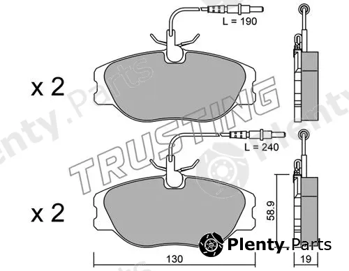 Trusting 074.3 — Brake Pad Set, disc brake