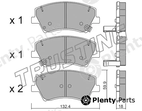 Trusting 1092.0 — Brake Pad Set, disc brake