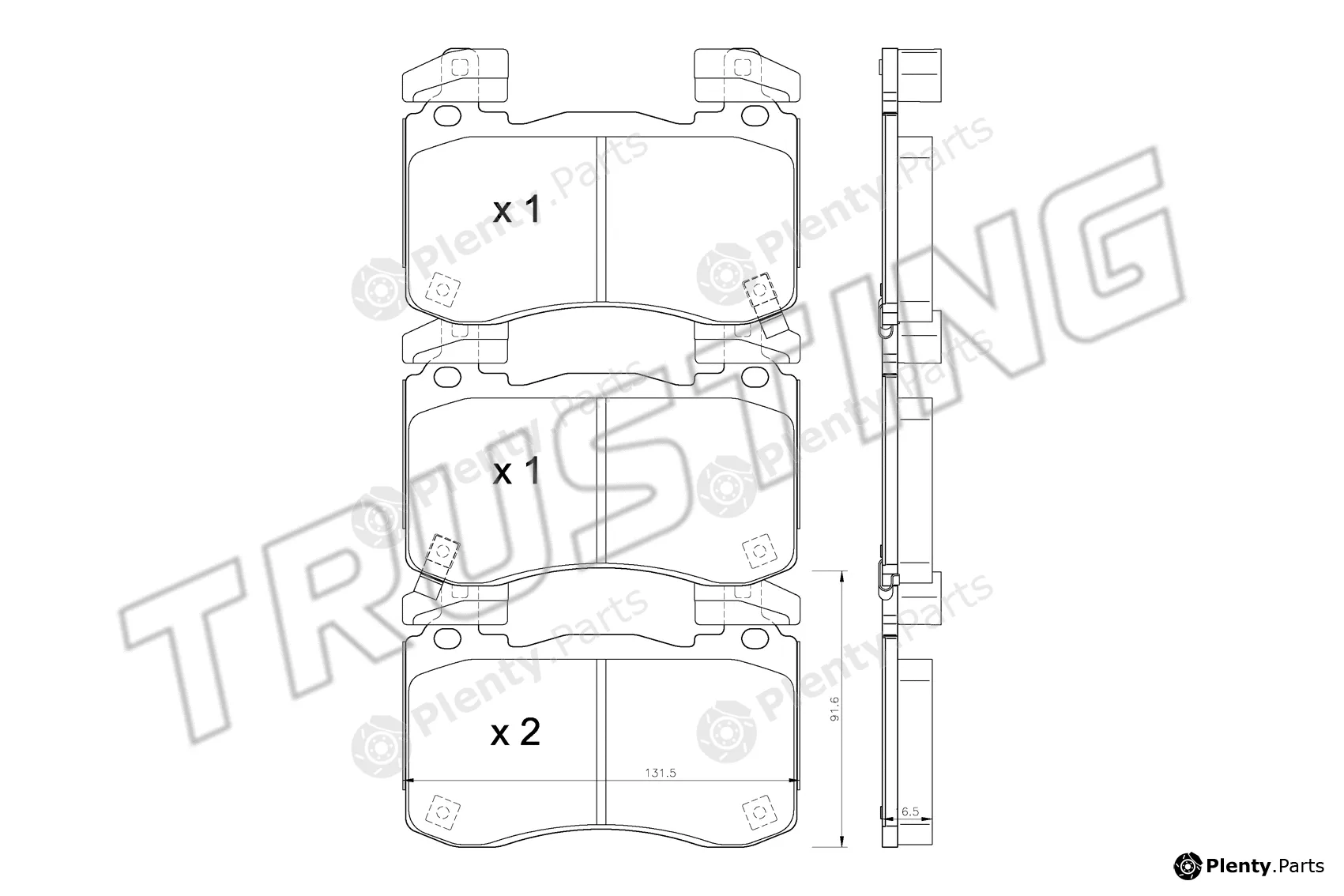 Trusting 1306.0 — Brake Pad Set, disc brake