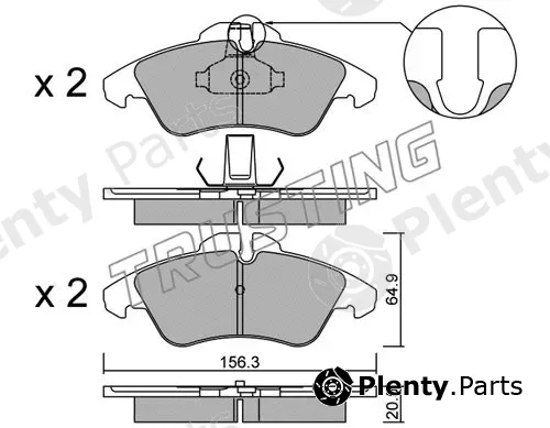 Trusting 265.1 — Brake Pad Set, disc brake