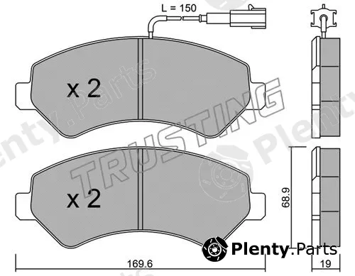 Trusting 725.1 — Brake Pad Set, disc brake