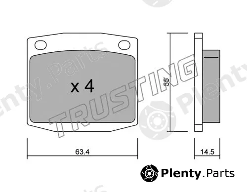 Trusting 502.0 — Brake Pad Set, disc brake