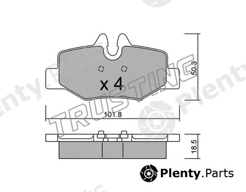 Trusting 592.0 — Brake Pad Set, disc brake