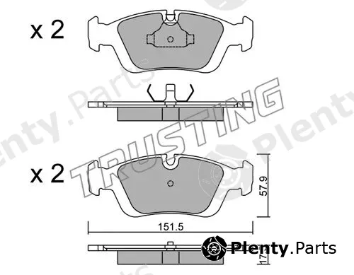 Trusting 126.0 — Brake Pad Set, disc brake