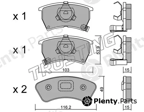 Trusting 395.0 — Brake Pad Set, disc brake