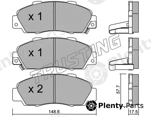 Trusting 307.0 — Brake Pad Set, disc brake