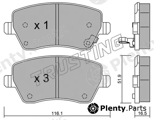 Trusting 501.1 — Brake Pad Set, disc brake