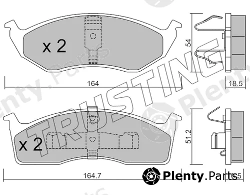 Trusting 365.0 — Brake Pad Set, disc brake