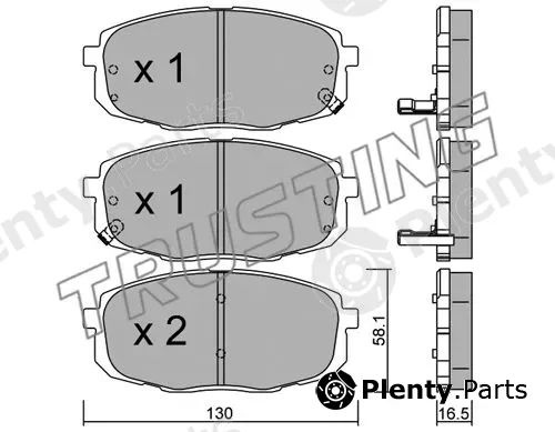 Trusting 529.0 — Brake Pad Set, disc brake