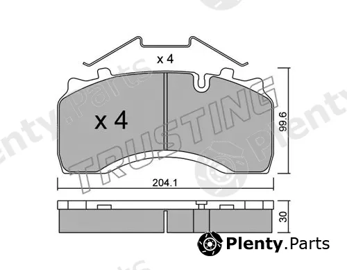 Trusting 606.0 — Brake Pad Set, disc brake