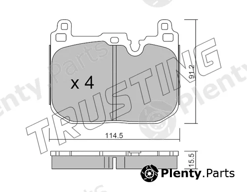 Trusting 1039.4 — Brake Pad Set, disc brake