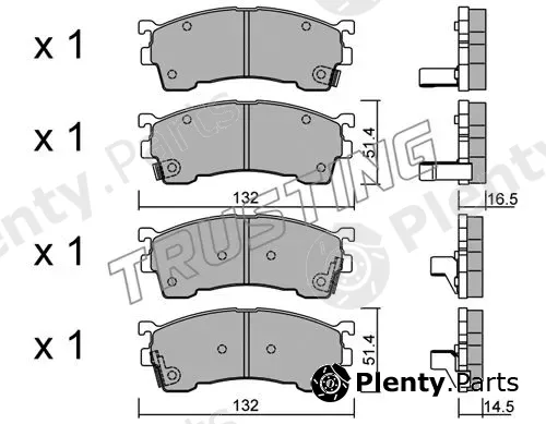 Trusting 232.0 — Brake Pad Set, disc brake