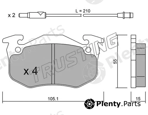 Trusting 038.2 — Brake Pad Set, disc brake