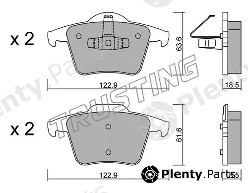 Trusting 704.0 — Brake Pad Set, disc brake