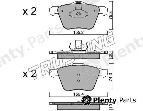 Trusting 615.1 — Brake Pad Set, disc brake